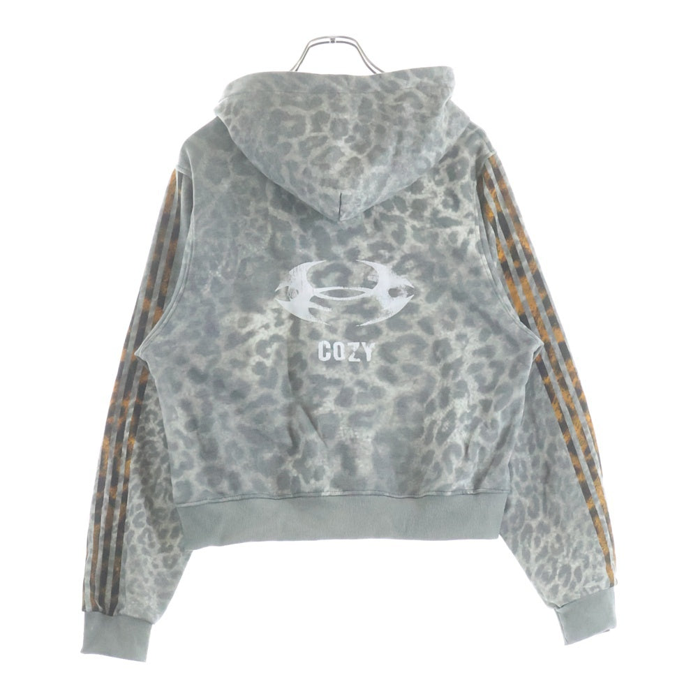 NO BRAND(ノーブランド) COZY WORLDWIDE レオパード柄 スウェット セットアップ グレー