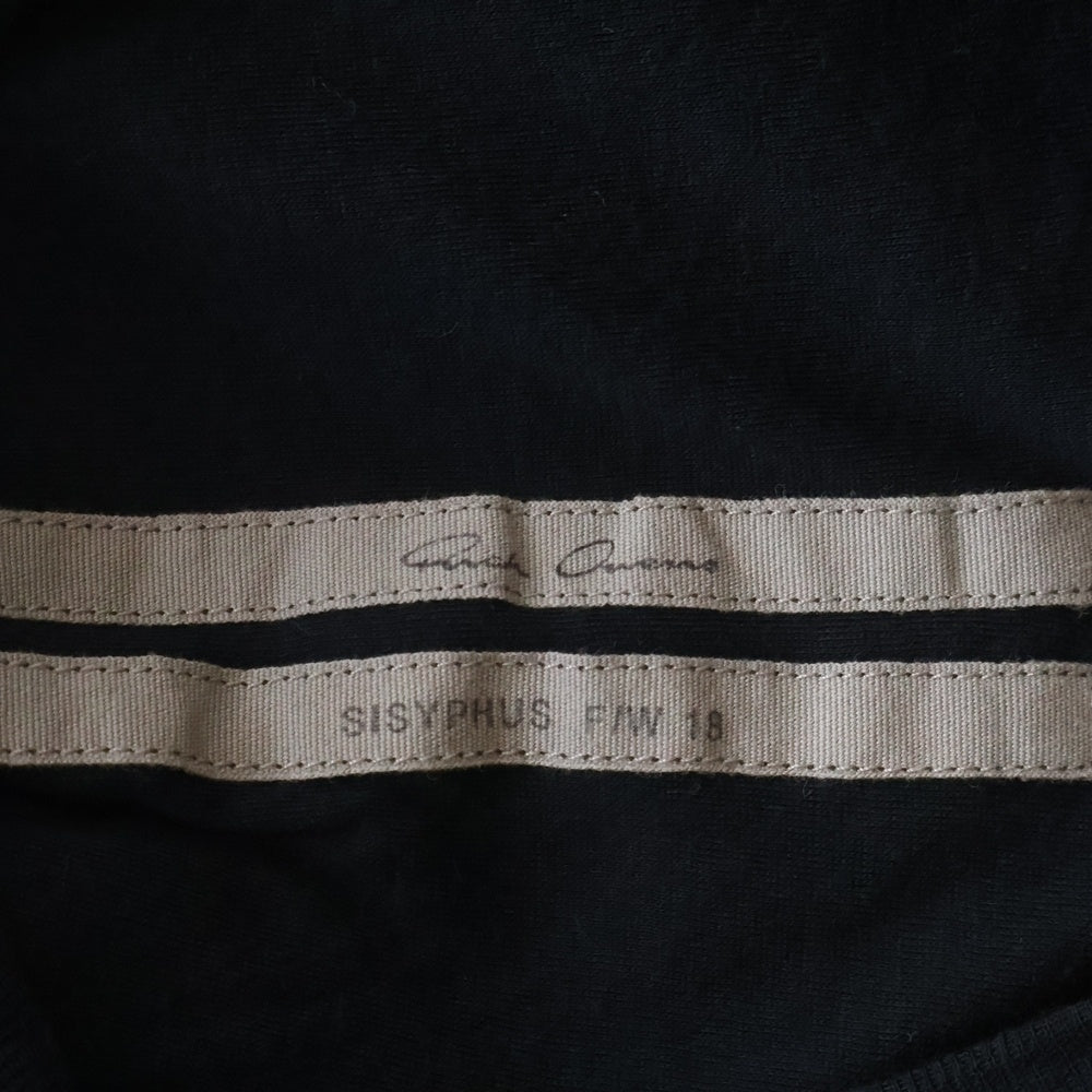 Rick Owens(リックオウエンス) 18AW SISYPHUS期 半袖カットソー Tシャツ ブラック