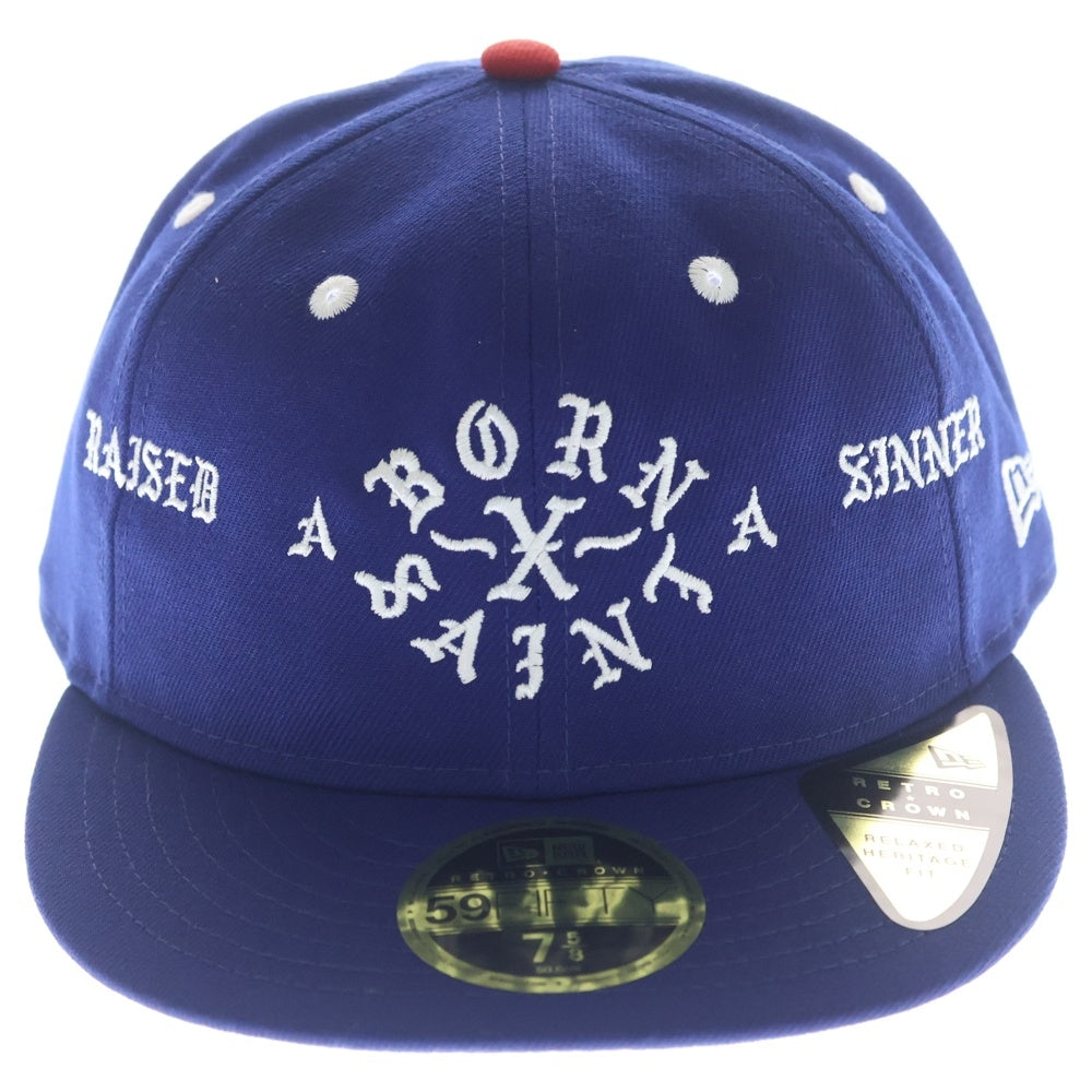 SAINT MICHAEL(セントマイケル) 24SS BORN SAINT BR CAP BLUE ボーン セント フロント刺繍 ベースボール キャップ ブルー SM-YS8-0000-C14