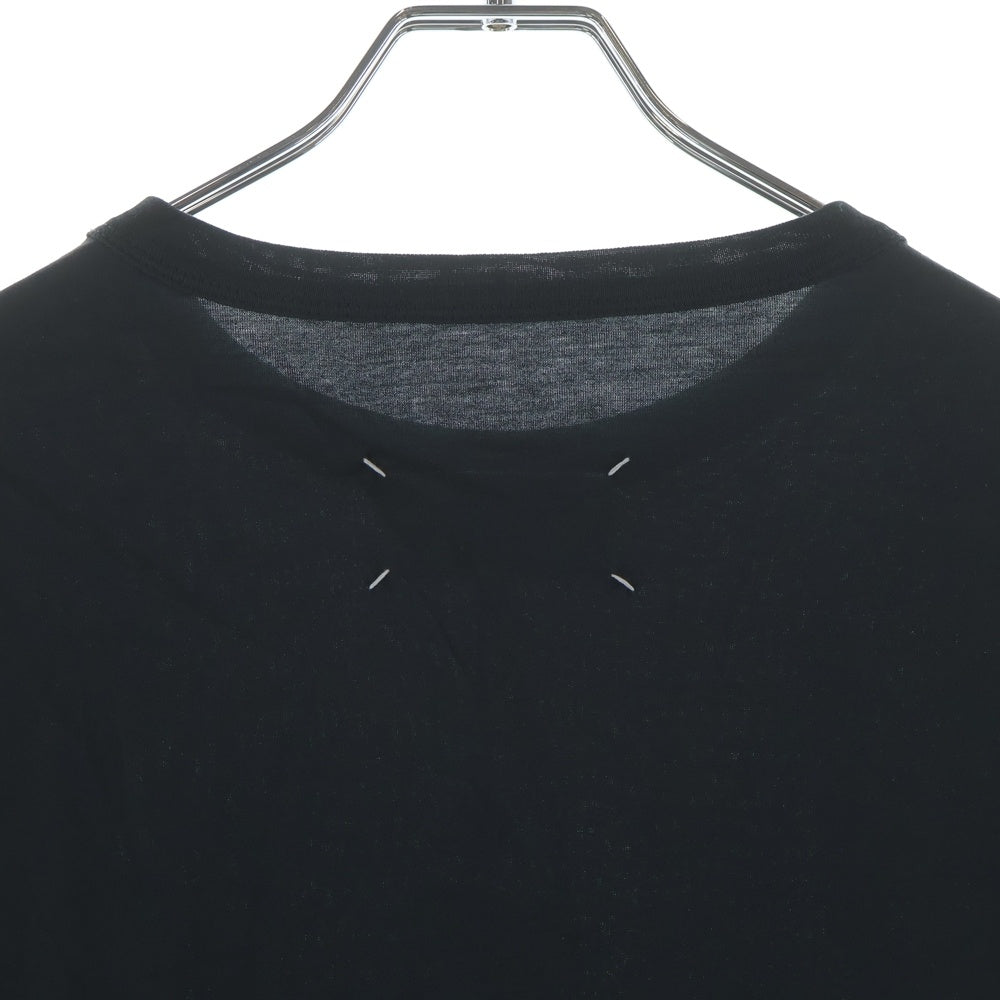 Maison Margiela(メゾンマルジェラ) フロントロゴ刺繍半袖Tシャツ 半袖カットソー S30GC0701 S22816 ブラック