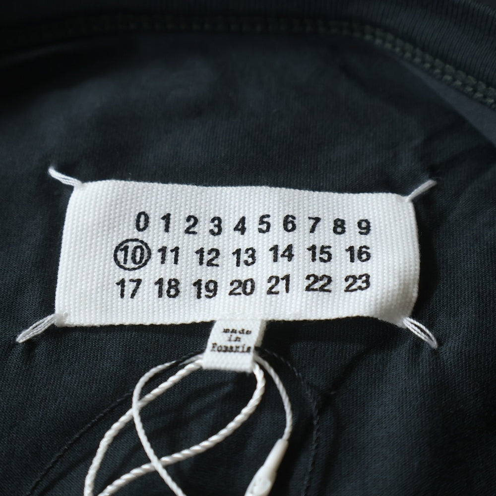 Maison Margiela(メゾンマルジェラ) フロントロゴ刺繍半袖Tシャツ 半袖カットソー S30GC0701 S22816 ブラック