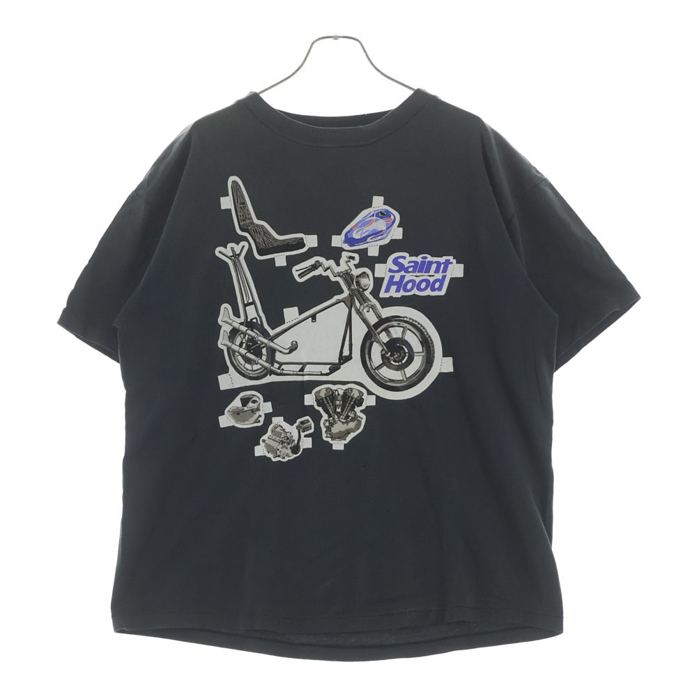 SAINT MICHAEL(セントマイケル) 23SS ×NEIGHBORHOOD ネイバーフッド ヴィンテージ加工 半袖Tシャツカットソー SM-S23-0000-114 グレー