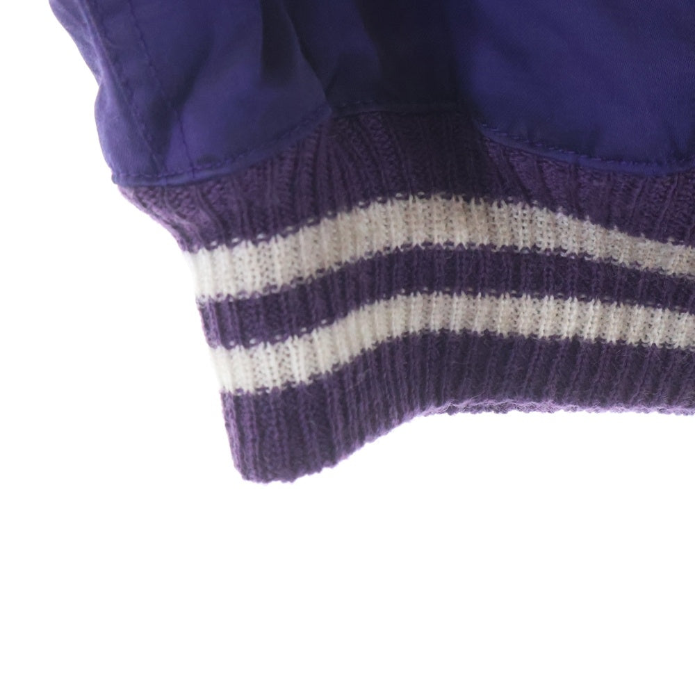 SAINT MICHAEL(セントマイケル) 22AW × SHERMER ACADEMY シャーマーアカデミー ヴィンテージ加工スカジャン ブルゾン SM-A22-0000-064 パープル