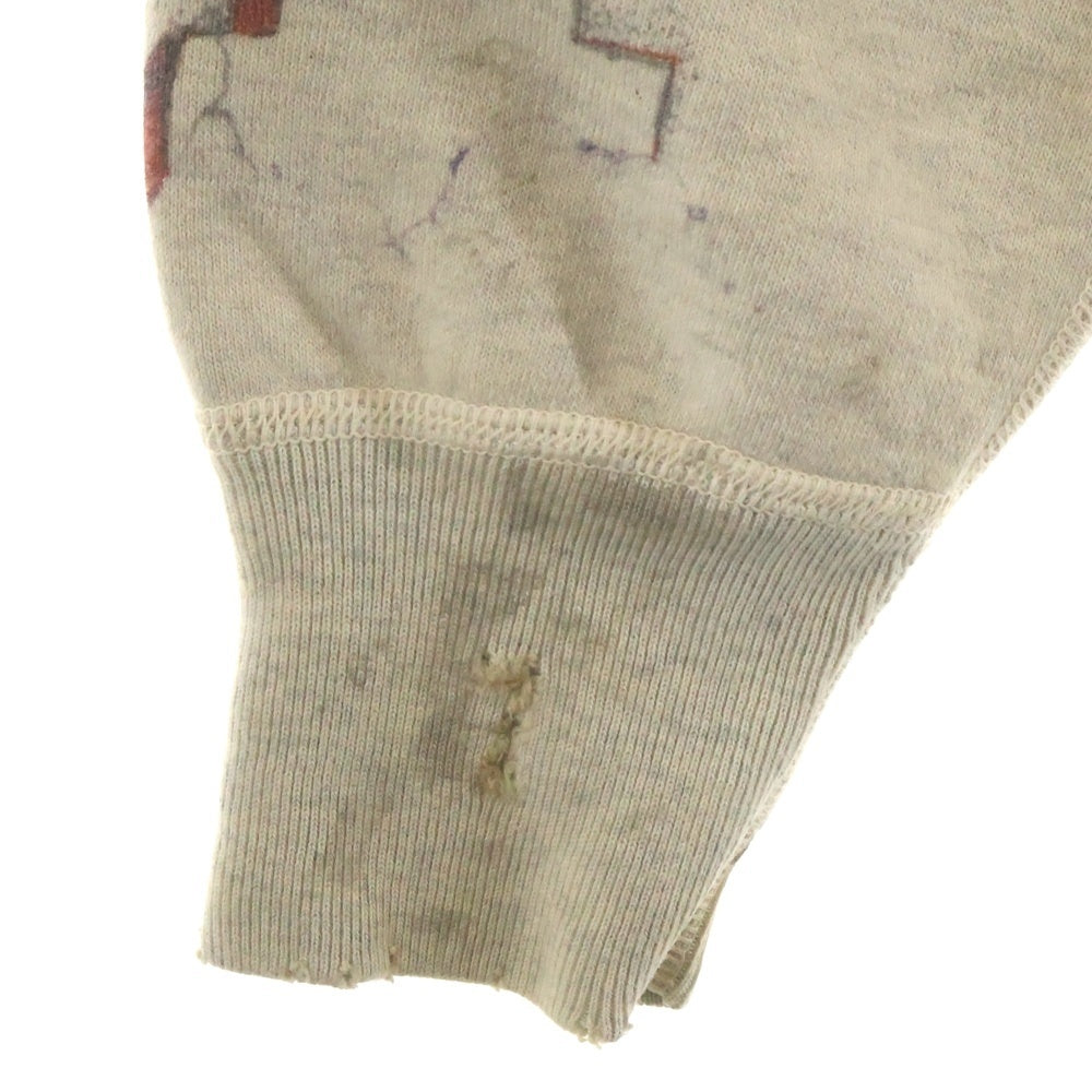 SAINT MICHAEL(セントマイケル) 24SS×Born × Raised Paint ボーンレイズド 総柄ペイントパーカー SM-YS3-0000-C11 ベージュ