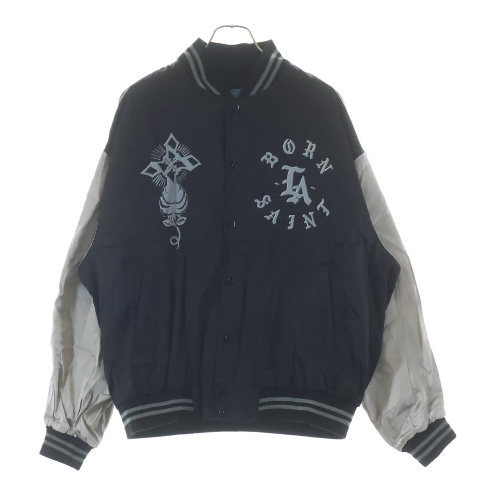 SAINT MICHAEL(セントマイケル) 24SS SATIN JACKET サテンジャケット スカジャン SM-YS8-0000-C12 ブラック