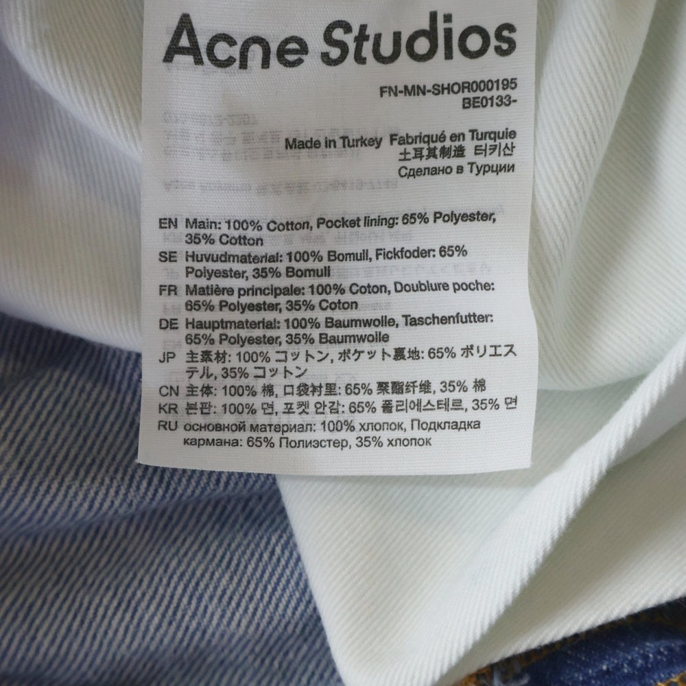 Acne Studios(アクネ ストゥディオズ) Denim Shorts デ二ムショーツ ハーフパンツ FN-MN-SHOR000195 インディゴ