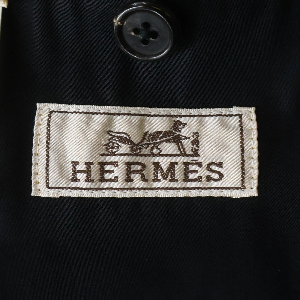HERMES(エルメス) コットン ボタンアップ シャツジャケット ブラック