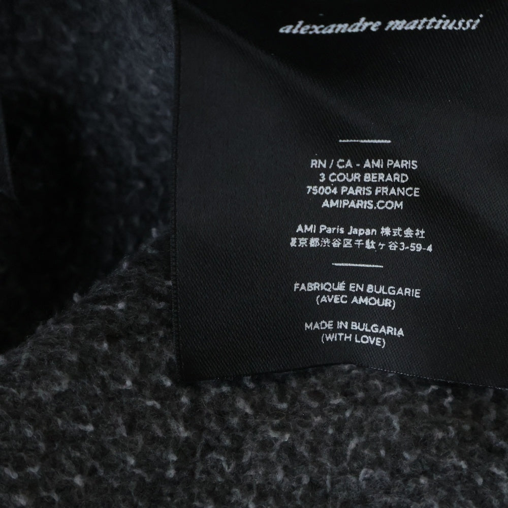 AMI Alexandre Mattiussi(アミアレクサンドルマテュッシ) ポストカードフォトプリント プルオーバーパーカー フーディ ブラック H19J036.746