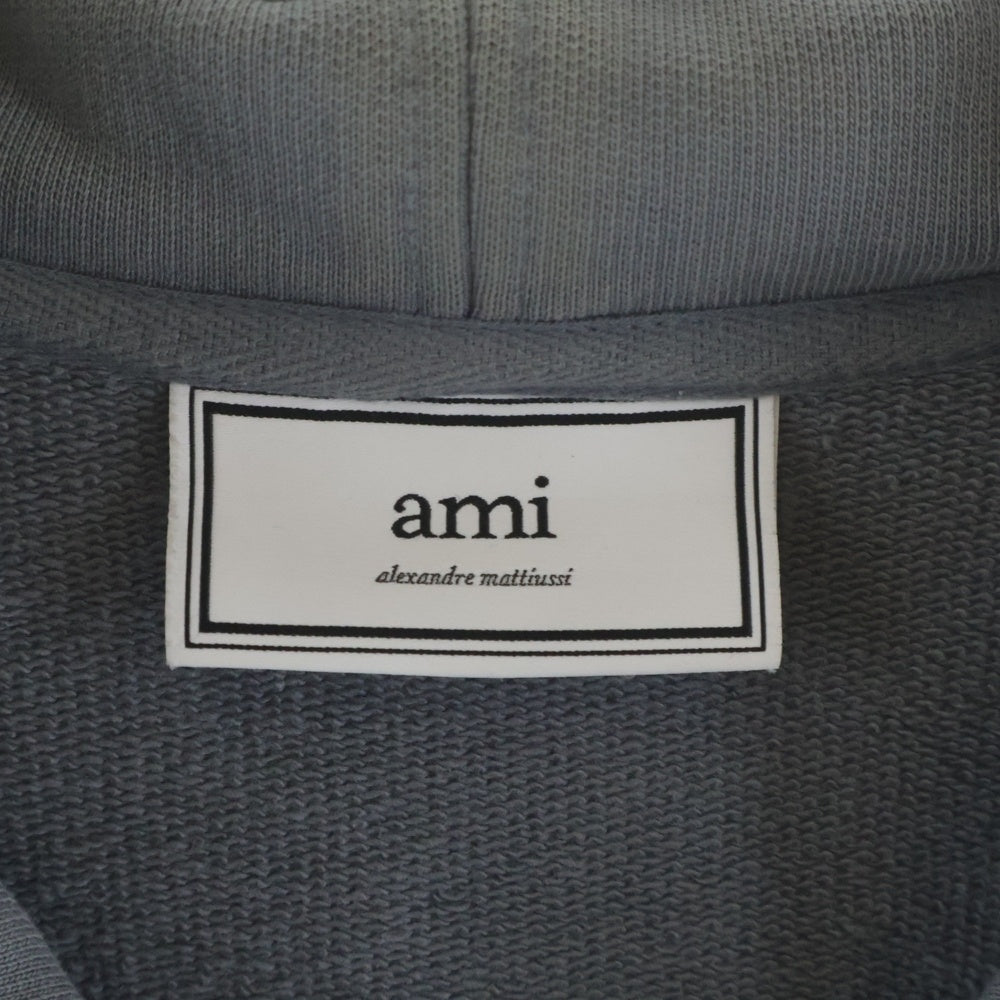 AMI Alexandre Mattiussi(アミアレクサンドルマテュッシ) 20SS ロゴ刺繍 ジップアップパーカー グレー P20HJ006.730