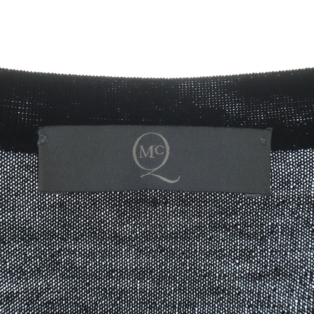 Alexander McQueen(アレキサンダーマックイーン) ロゴパッチ Vネックセーター ニット ブラック KRQN-HA-1008