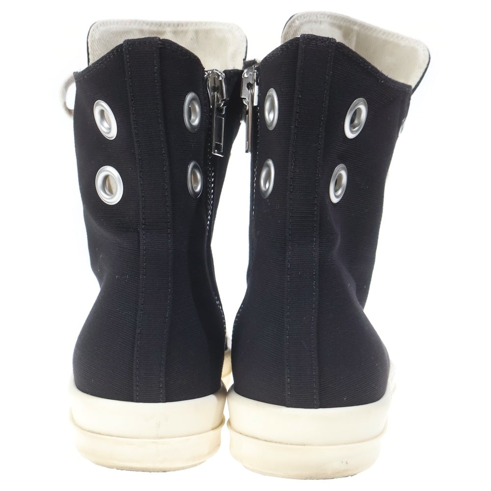 Rick Owens DRKSHDW(リックオウエンス ダークシャドウ) 24AW スニーカーズ サイドジップキャンバスハイカットスニーカー DU02D2800 DOES1 ブラック