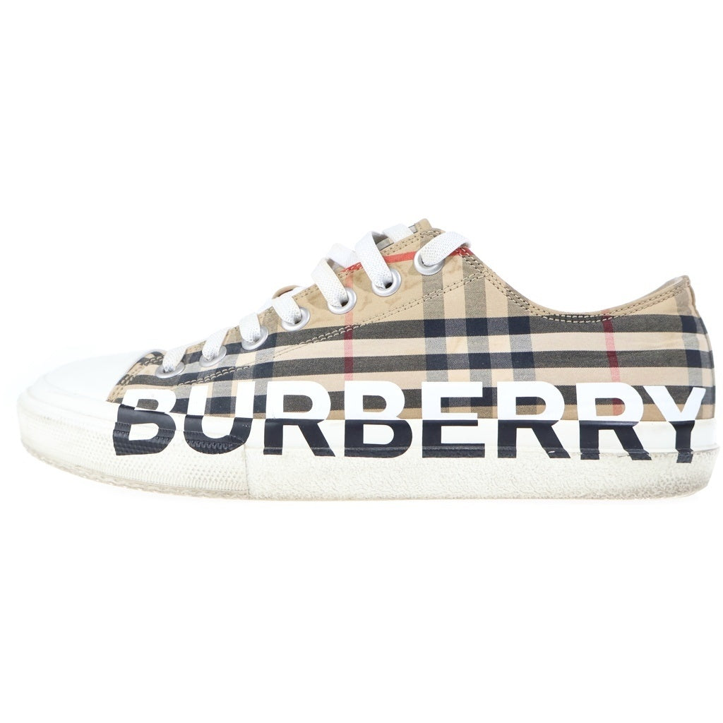 BURBERRY(バーバリー) ロゴプリント ノバチェック ローカットスニーカー ベージュ 8024149