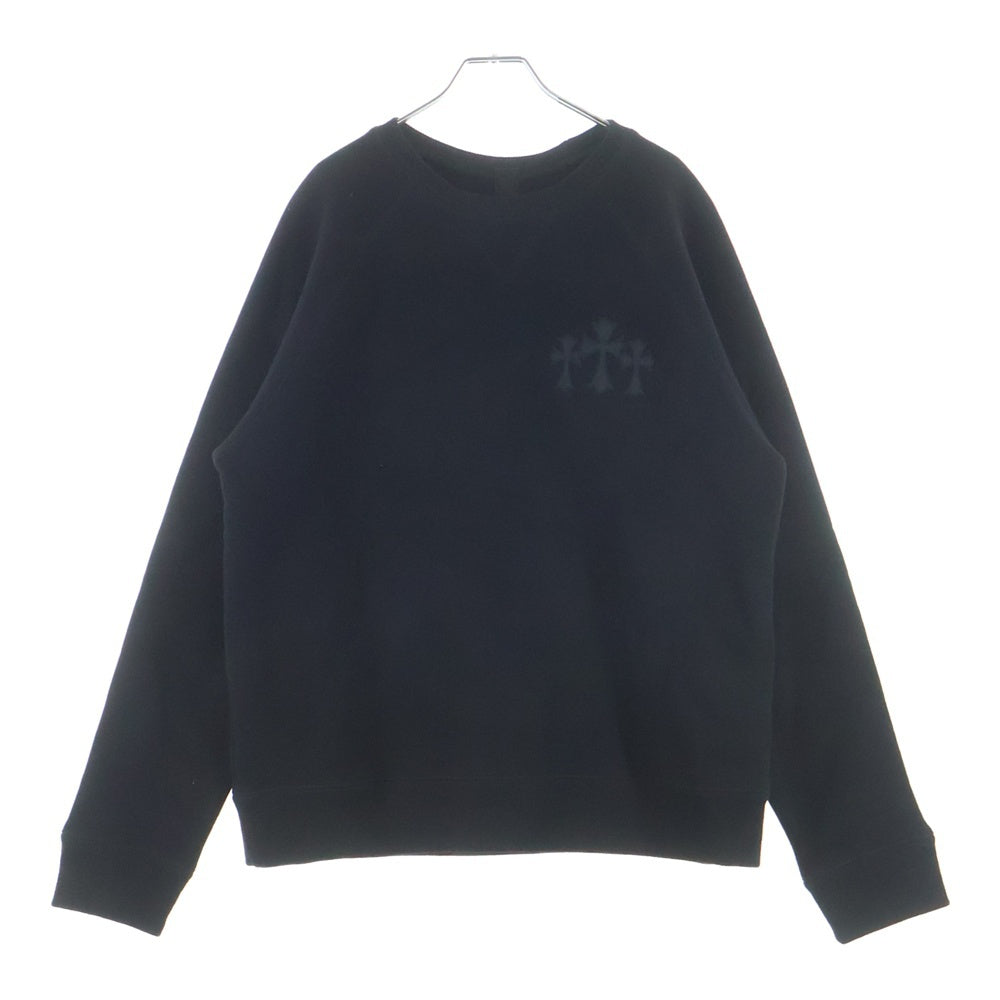 CHROME HEARTS(クロムハーツ) 25SS Y NOT Cemetery Cross Applique Embroidery Sweatshirt ワイノット セメタリークロス アップリケ刺繍 スウェットトレーナー ブラック