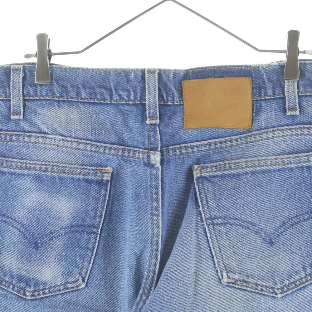 greatLand(グレイトランド) POLLYMAN DENIM ポリーマンデニム ダメージ加工 パッチデザインデニムパンツ インディゴ