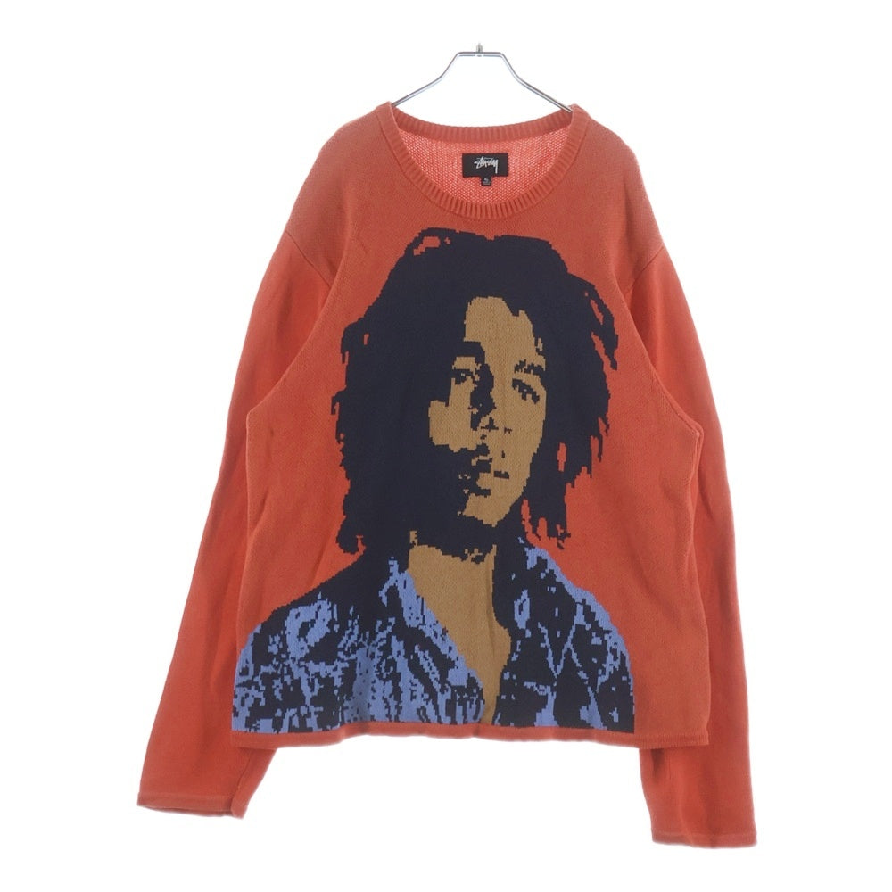 STUSSY(ステューシー) BOB MARLEY KNIT SWEATER ボブ・マーリー ニット セーター オレンジ