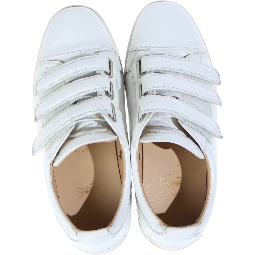 CHRISTIAN LOUBOUTIN(クリスチャンルブタン) KIDDO FLAT CALF キッドフラットカーフ ベルクロ ローカットスニーカー ホワイト