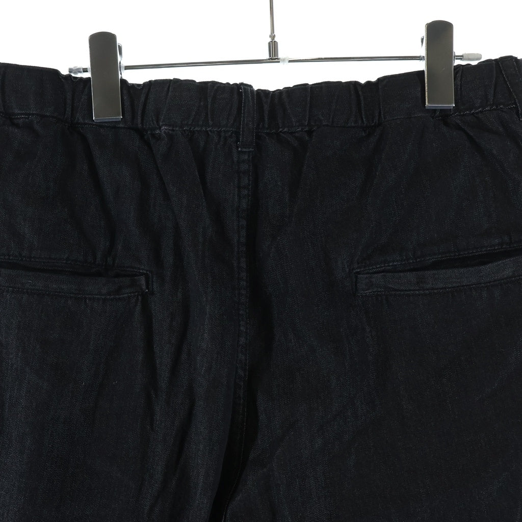 MAISON MIHARAYASUHIRO(メゾンミハラヤスヒロ) COTTON TENCEL DENIM TAPERED PANTS コットンテンセルデニムテーパードパンツ ブラック I12PT005