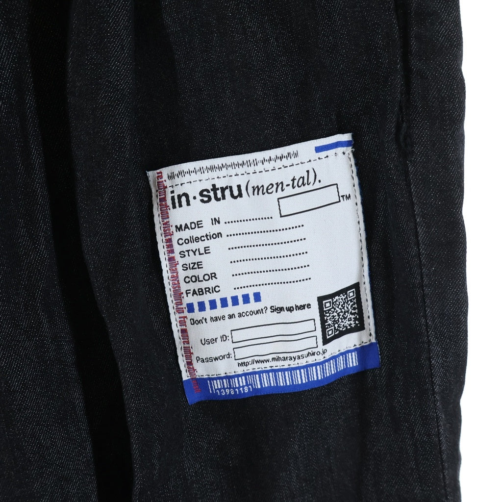 MAISON MIHARAYASUHIRO(メゾンミハラヤスヒロ) COTTON TENCEL DENIM TAPERED PANTS コットンテンセルデニムテーパードパンツ ブラック I12PT005