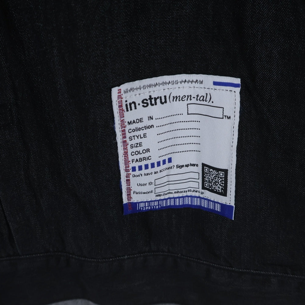 MAISON MIHARAYASUHIRO(メゾンミハラヤスヒロ) COTTON TENSEL DENIM JACKET コットンテンセルデニムジャケット ブラック I12BL001