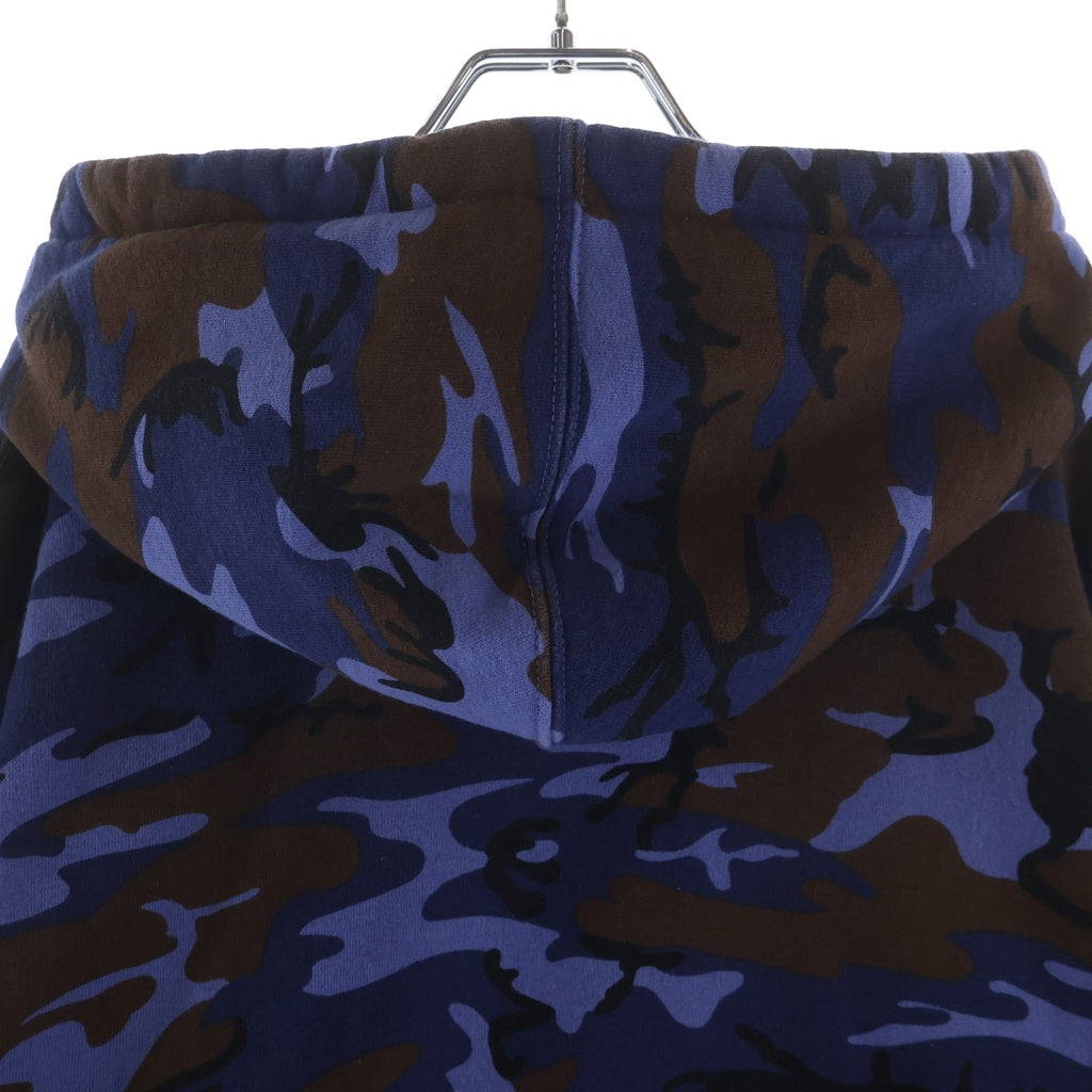 SUPREME(シュプリーム) 25SS Small Box Logo Zip Up Hooded Sweatshirt スモールボックスロゴ ジップアップフーデッドスウェットシャツ ブルー/ブラウン
