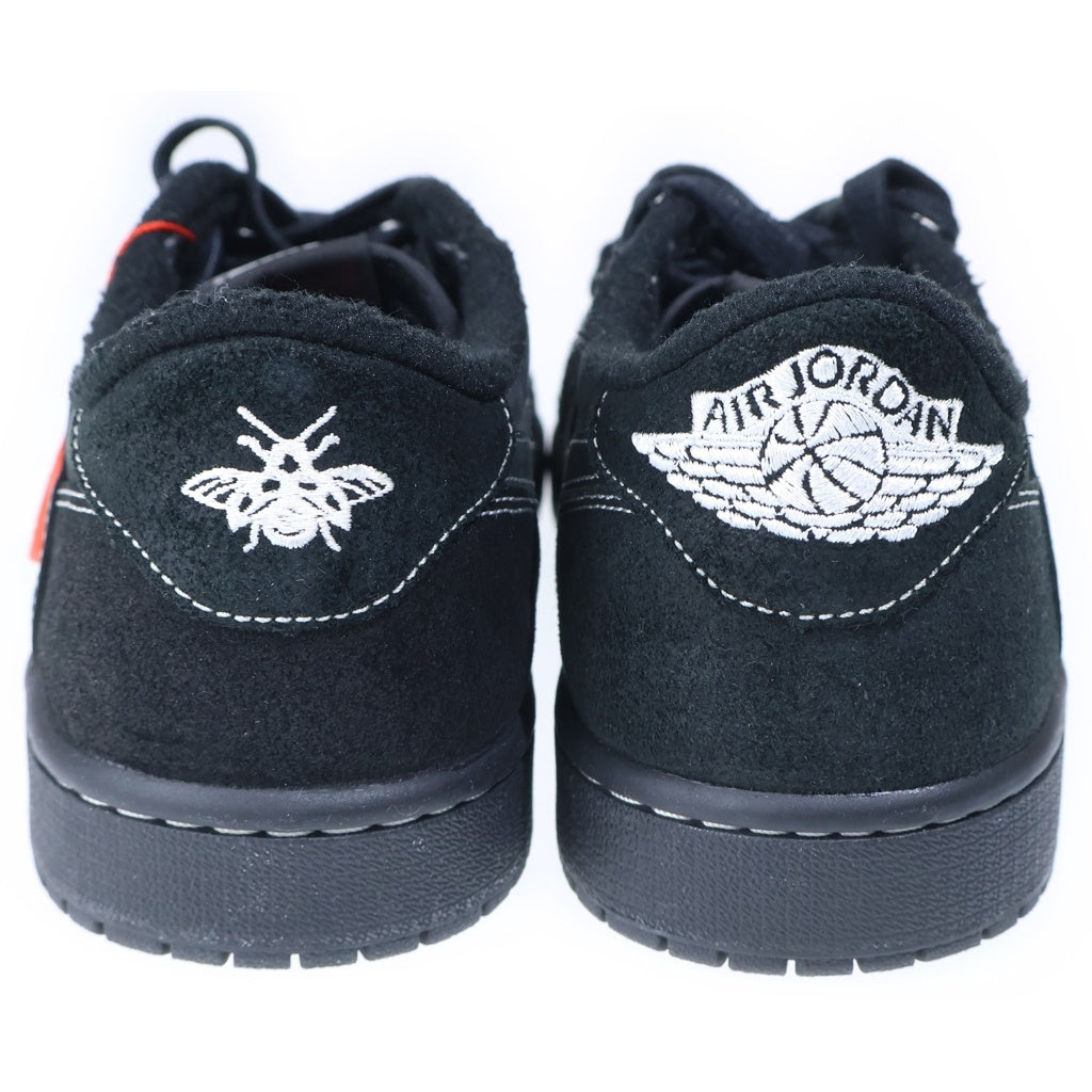 NIKE(ナイキ) ×TRAVIS SCOTT AIR JORDAN 1 LOW OG SP BLACK PHANTOM DM7866-001 エアジョーダン1 ブラックファントム ローカットスニーカー ブラック US10/28.0cm