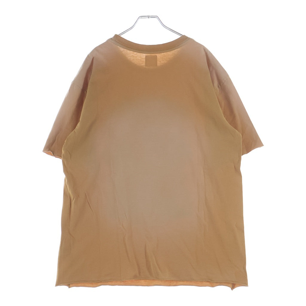 ALCHEMIST(アルケミスト) フロントプリント ヴィンテージ加工 半袖クルーネックTシャツ オレンジ