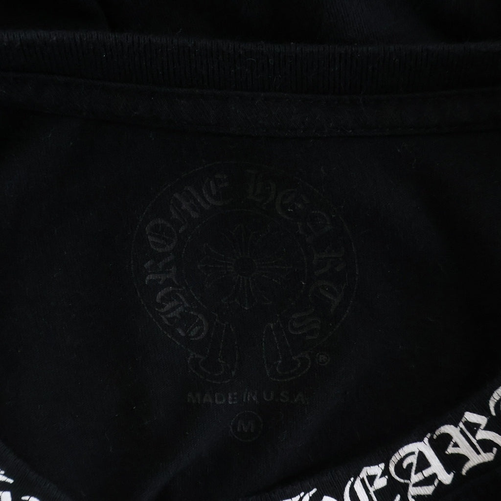 CHROME HEARTS(クロムハーツ) NECK LOGO S/S TEE ネックロゴ プリント半袖Tシャツ カットソー ブラック