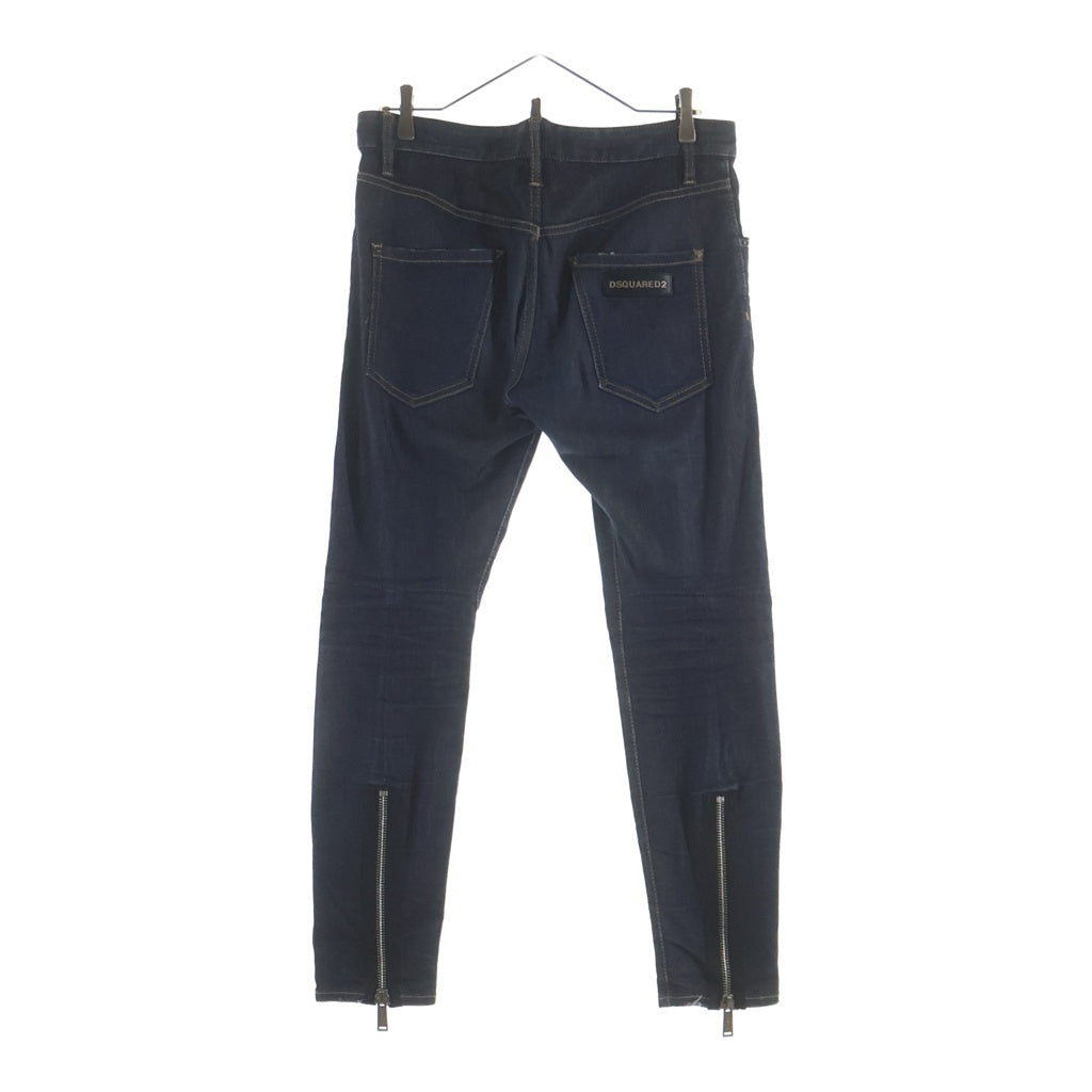DSQUARED2(ディースクエアード) Twiggy Boy Jean 裾ジップデニムパンツ S74LB0051 インディゴ