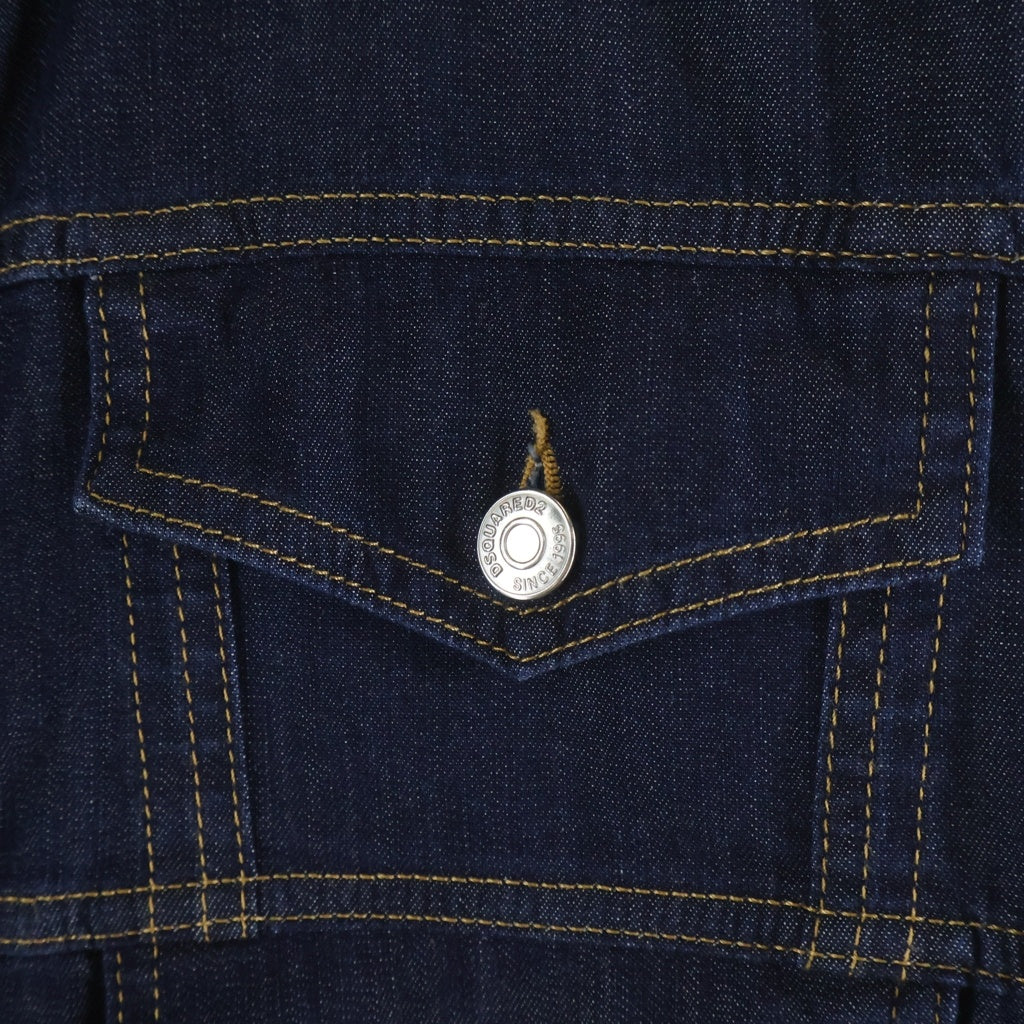 DSQUARED2(ディースクエアード) マルチポケットデニム長袖シャツ インディゴ S74DM0351