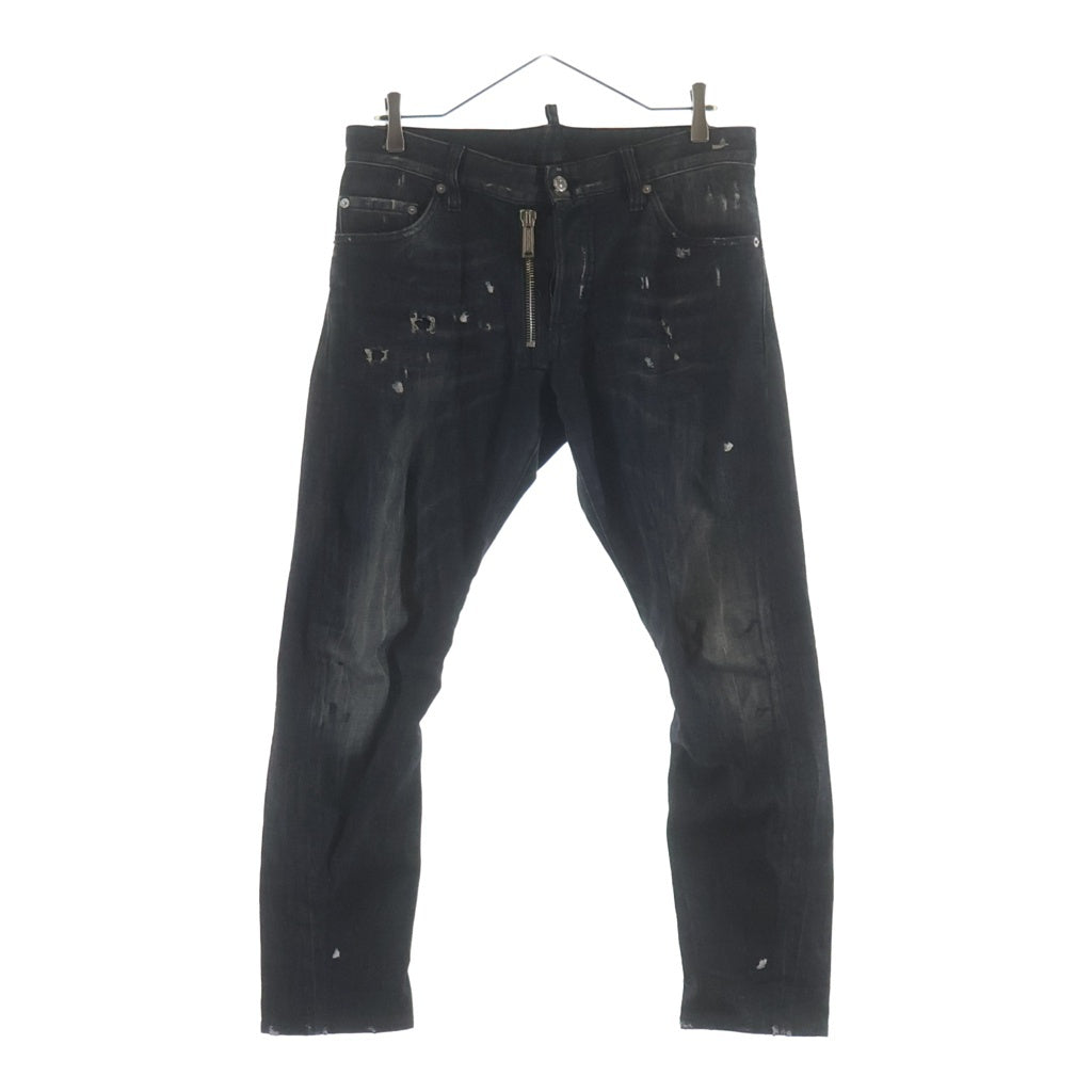 DSQUARED2(ディースクエアード) M.B.Jean ダメージ加工デニムパンツ ブラック S74LA0806