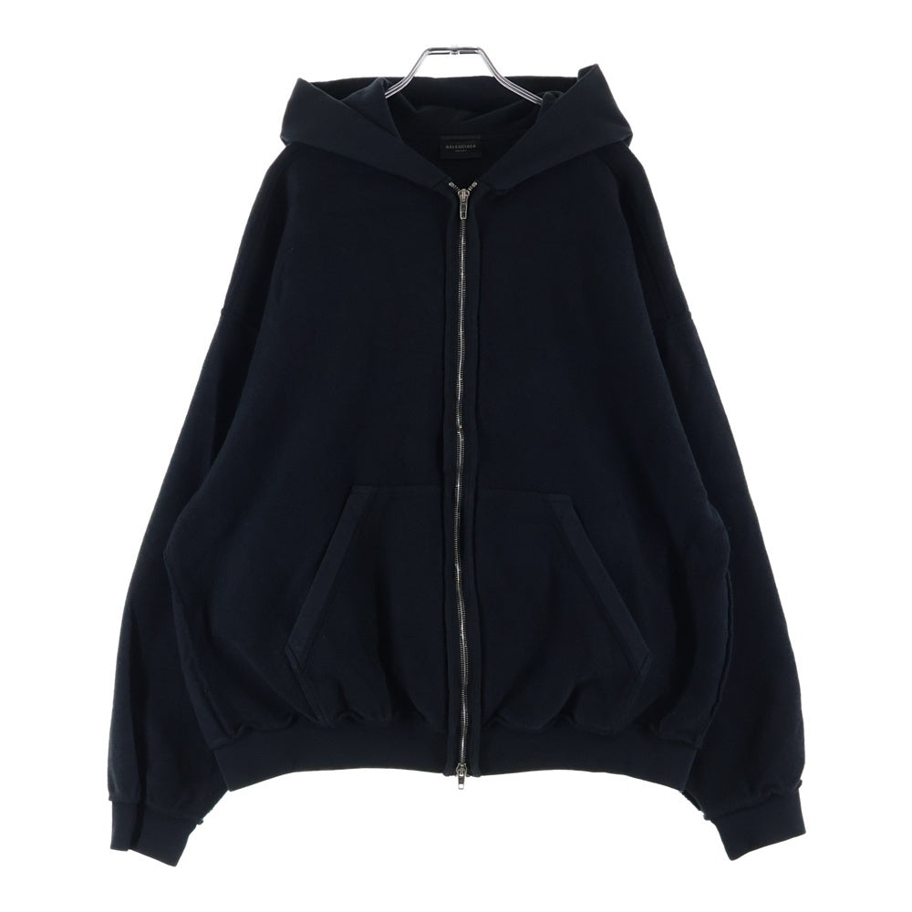 BALENCIAGA(バレンシアガ) 24SS INSIDE OUT ZIPUP HOODIE インサイドアウト ジップジップフーディー ブラック 790378 TQVJ3