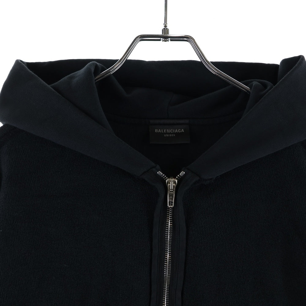 BALENCIAGA(バレンシアガ) 24SS INSIDE OUT ZIPUP HOODIE インサイドアウト ジップジップフーディー ブラック 790378 TQVJ3