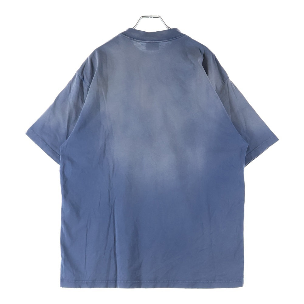 BALENCIAGA(バレンシアガ) 23AW BE KIND ビー カインド ダメージ加工 半袖Tシャツ ブルー 764235 TPVD5