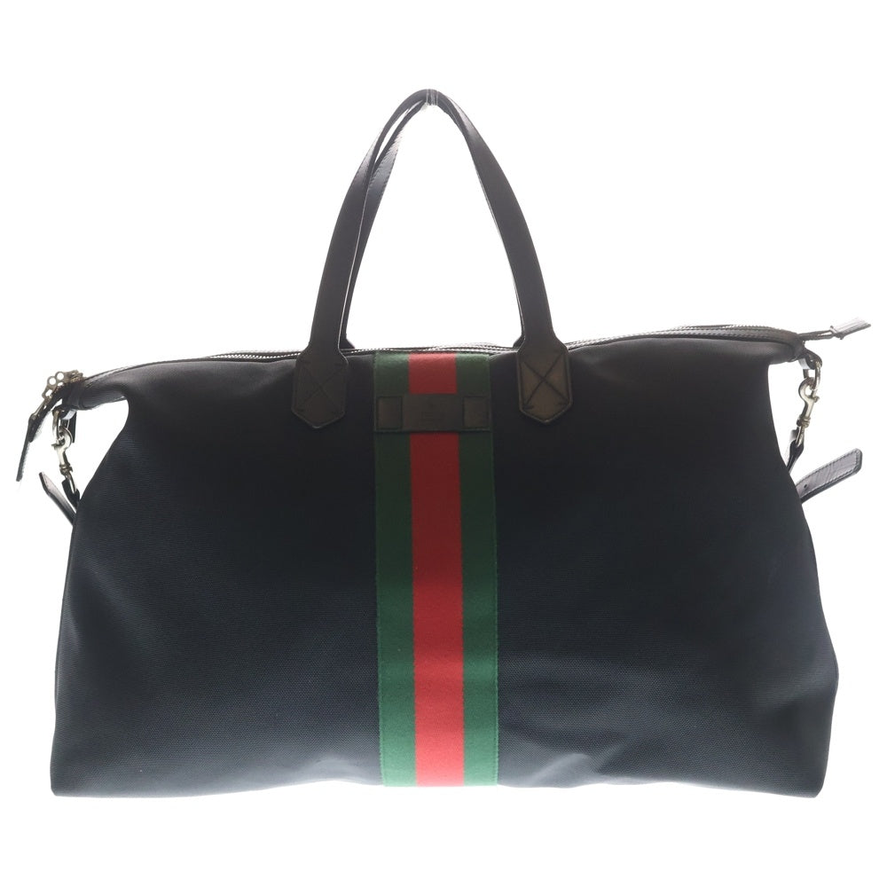 GUCCI(グッチ) シェリーライン キャンバス×レザー 2WAY ボストンバッグ