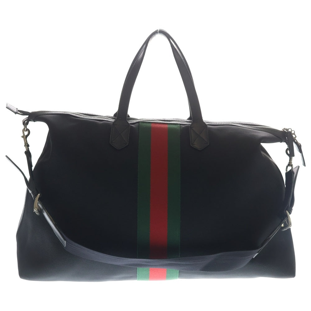 GUCCI(グッチ) シェリーライン キャンバス×レザー 2WAY ボストンバッグ 353406 ブラック