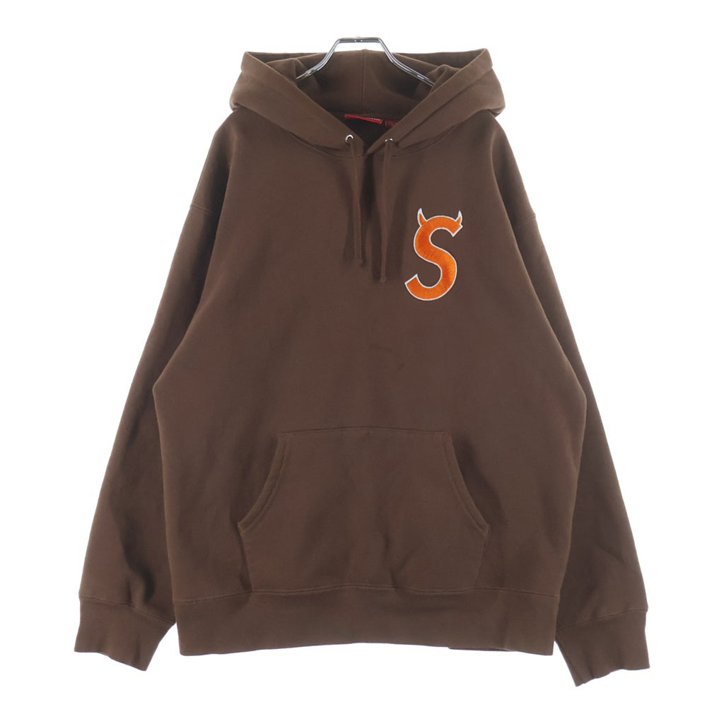 SUPREME(シュプリーム) 22AW S Logo Hooded Sweatshirt Sツノロゴ プルオーバースウェットパーカー フーディ ブラウン