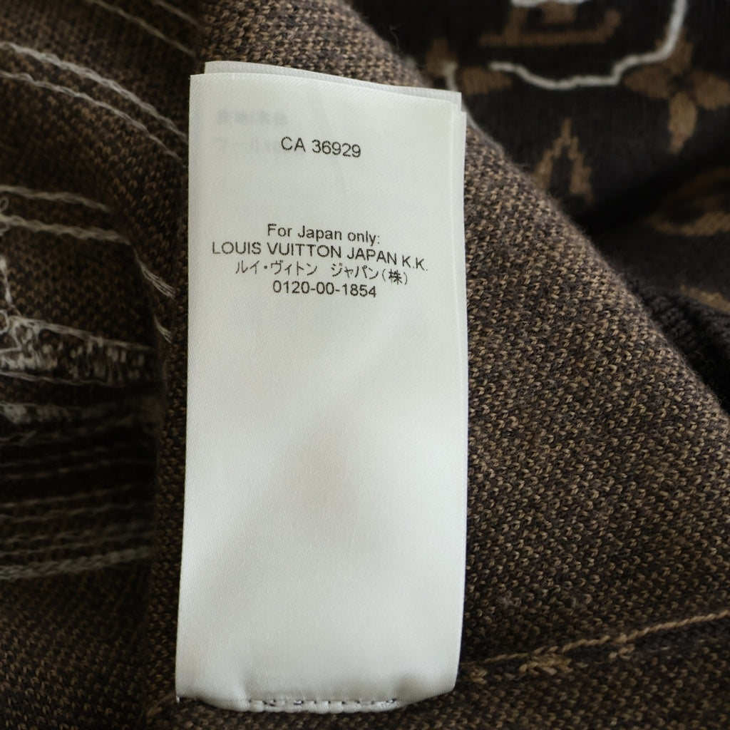 LOUIS VUITTON(ルイヴィトン) 23AW MONOGRAM KNIT RM232 ZLL HPN95W モノグラム総柄 クルーネックニットセーター ブラウン