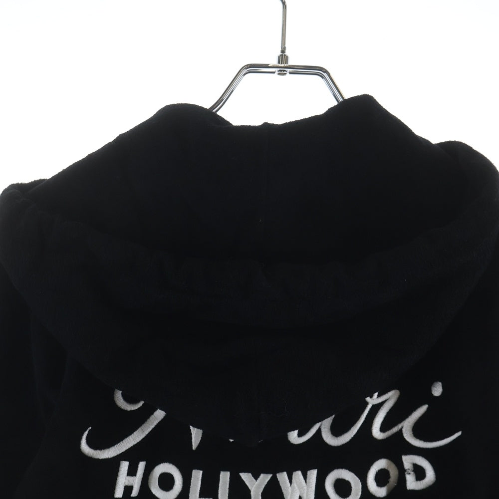 AMIRI(アミリ) CLUB AMIRI HOODIE クラブ アミリ ジップアップフーディー パーカー ブラック AWKNHD1010 レディース