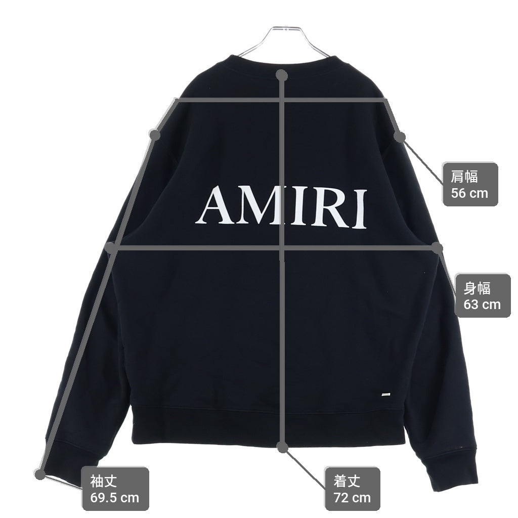 AMIRI(アミリ) MA CORE LOGO コアロゴ クルーネックスウェットトレーナー ブラック AMJYCW1039