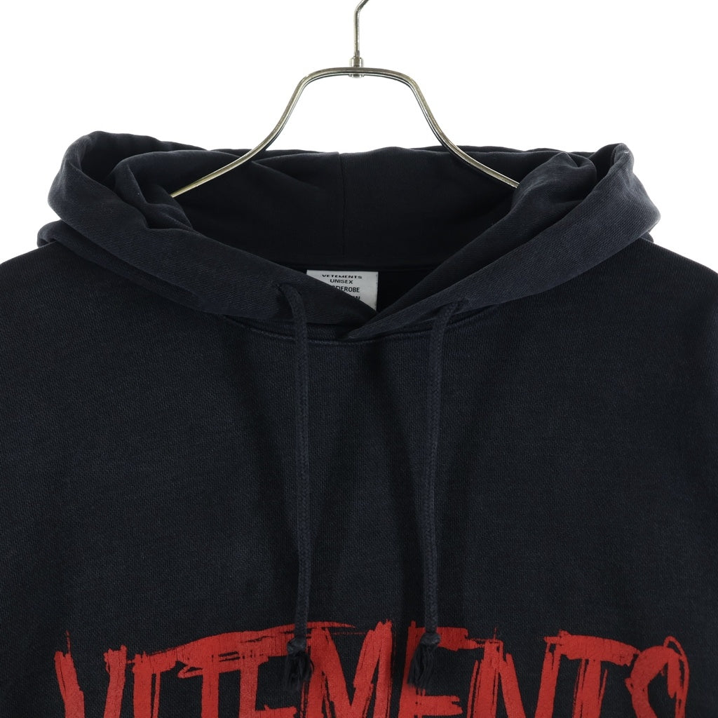 VETEMENTS(ヴェトモン) 23AW ワールドツアーロゴプリント プルオーバーフーディー パーカー UE54HD600B