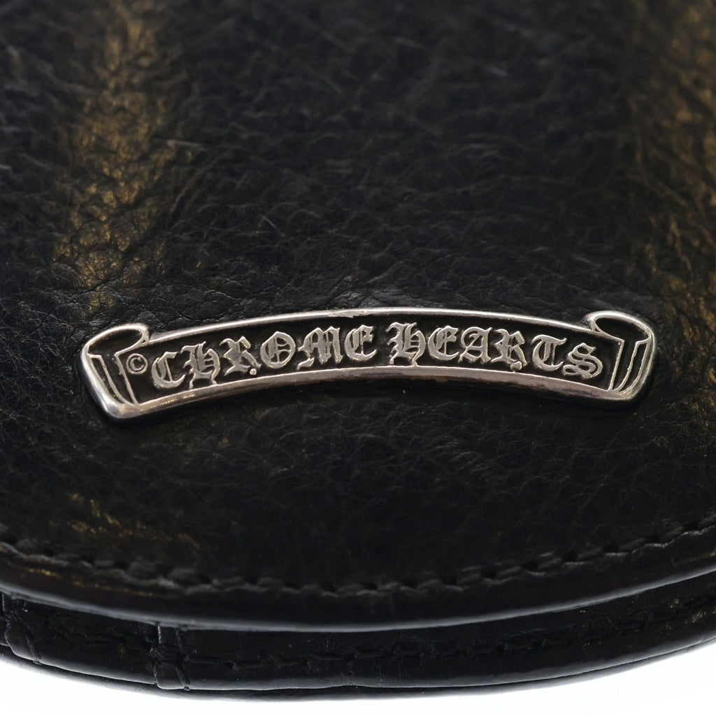 CHROME HEARTS(クロムハーツ) TAXI タクシー スクロールラベル レザーコインケース ウォレット ブラック