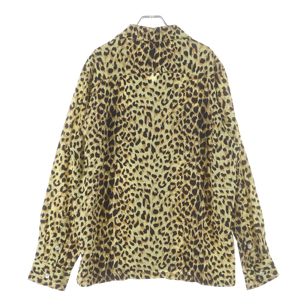 WACKO MARIA(ワコマリア) ×CARHARTT WIP レオパード柄 長袖レーヨンシャツ イエロー
