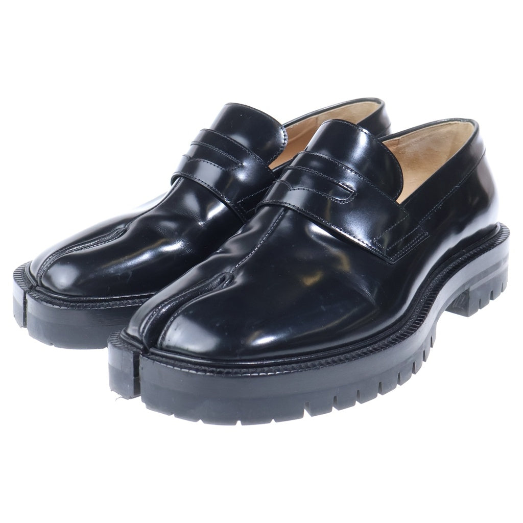 Maison Margiela(メゾンマルジェラ) 足袋 タビ レザーローファー レザークリートソール ブラック