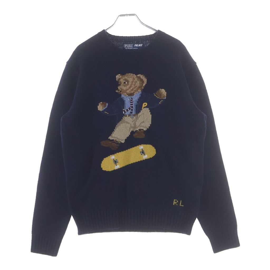POLO RALPH LAUREN(ポロラルフローレン) ×PALACE SKATE POLO BEAR SWEATER パレス スケート ポロベアニットセーター ネイビー