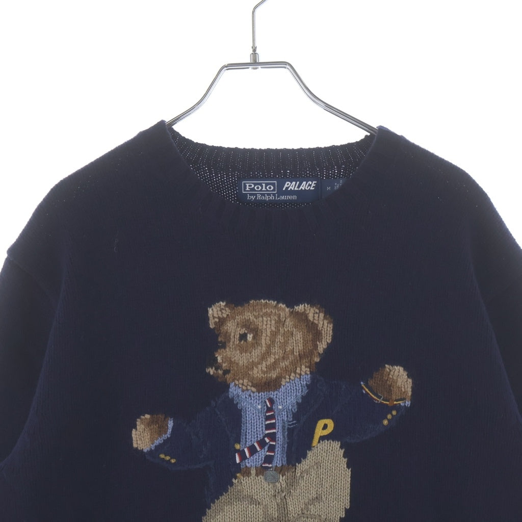 POLO RALPH LAUREN(ポロラルフローレン) ×PALACE SKATE POLO BEAR SWEATER パレス スケート ポロベアニットセーター ネイビー