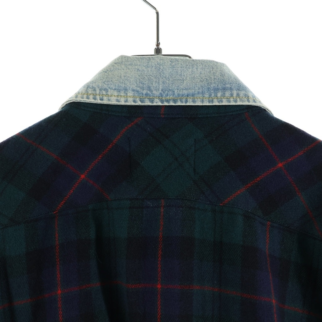 FEAR OF GOD(フィアオブゴッド) FIFTH COLLECTION フィフスコレクション 襟デニム チェックシャツ グリーン