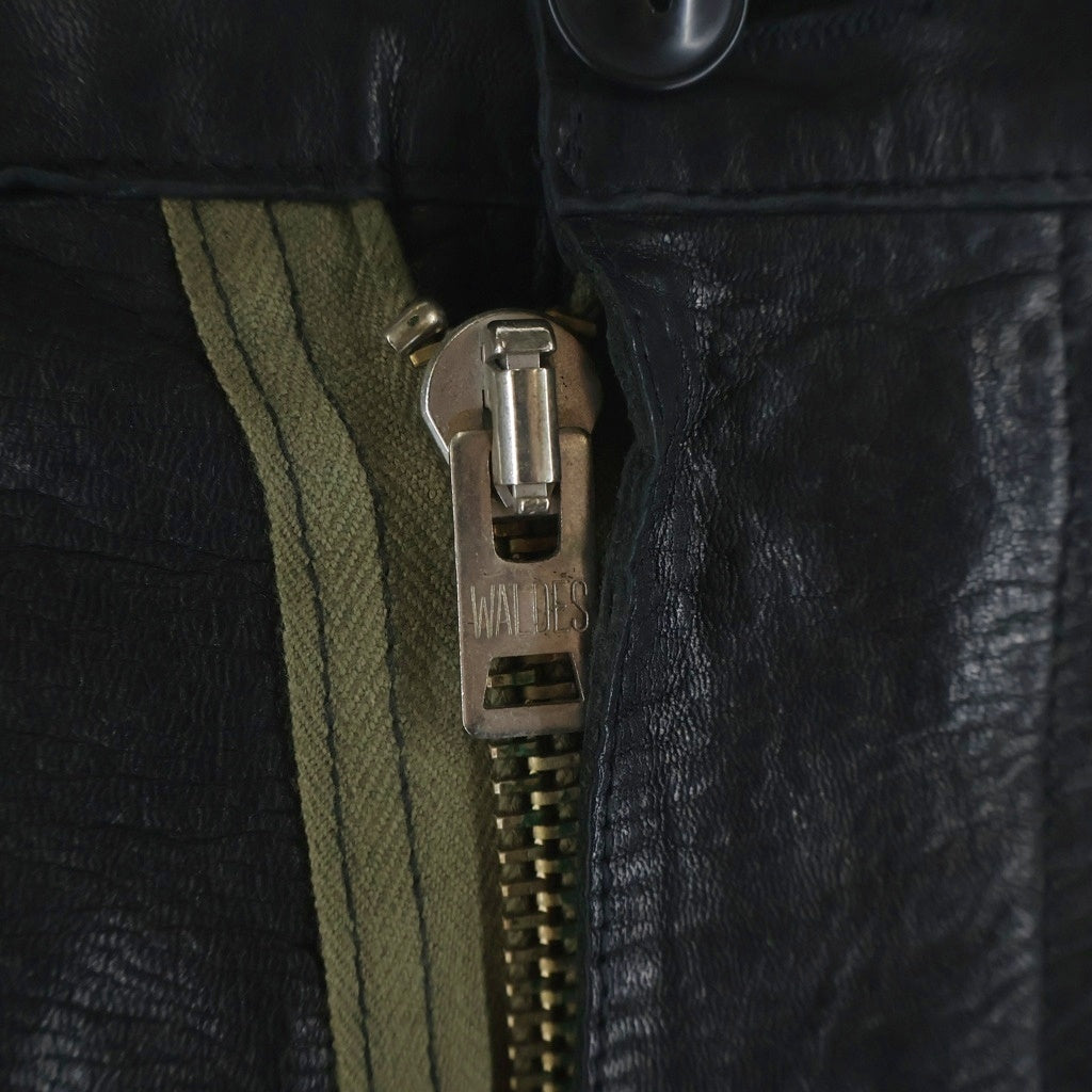 GOOD KARMA DEVELOPMENT(グッドカルマ ディベロップメント) DEER SKIN ディアースキン ジップアップレザーハーフパンツ ブラック