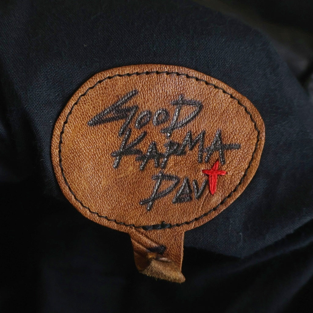 GOOD KARMA DEVELOPMENT(グッドカルマ ディベロップメント) DEER SKIN ディアースキン ジップアップレザーハーフパンツ ブラック