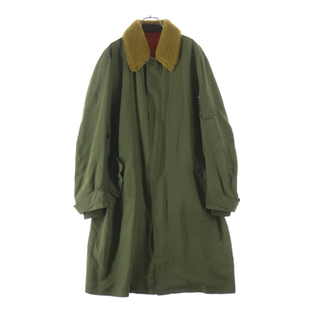 VALENTINO(ヴァレンティノ) 襟ボア ジップアップコート ジャケット カーキ NV0CA2604L2