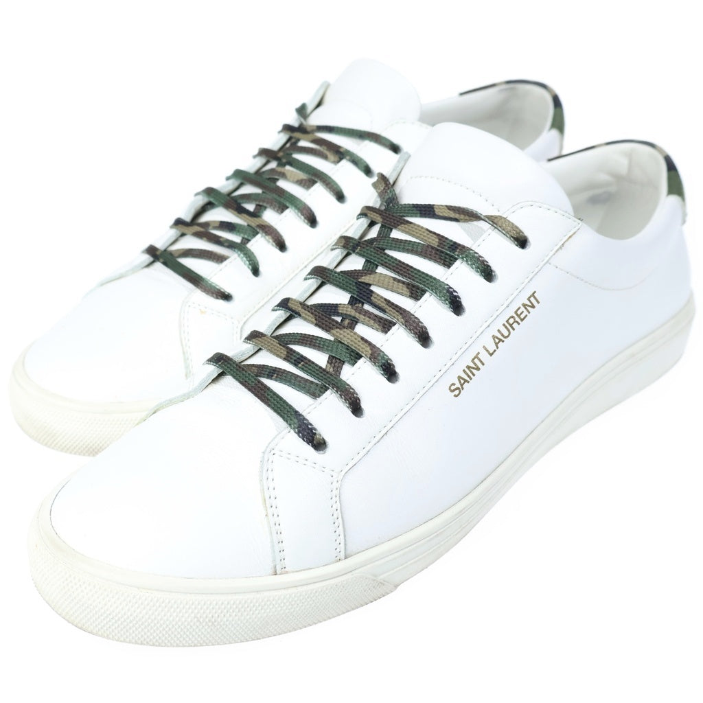 SAINT LAURENT PARIS(サンローランパリ) カモフラレース ローカットスニーカー スニーカー ホワイト/カーキ